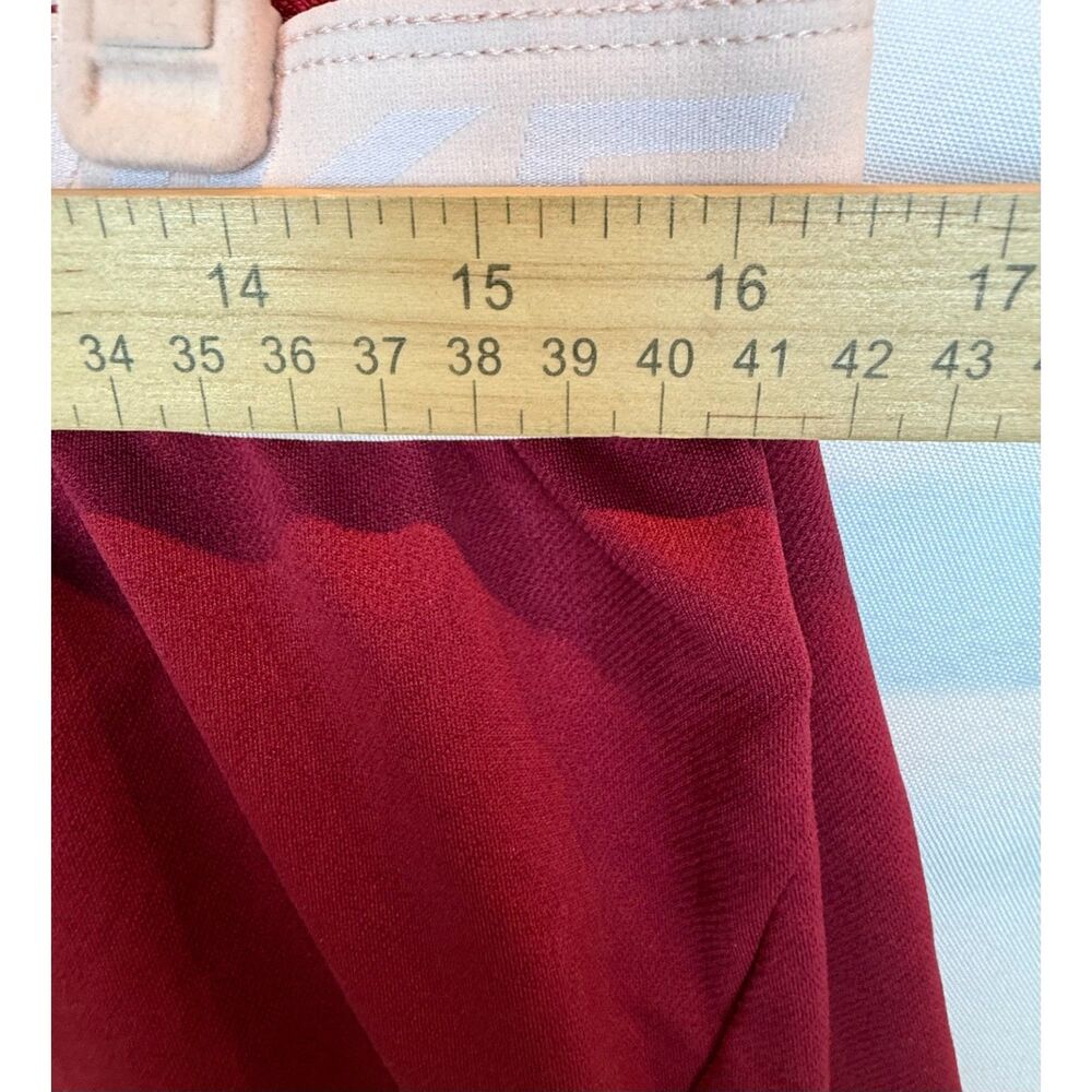Nike Womens Large Burgundy‎ Red Dri FIT Training Shorts Running Compression L - Picture 6 of 7